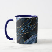 Navy Blue Gold Coffee Mok (Links)
