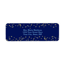 Navy Blue Gold Confetti Boy Baby shower