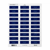 Navy Blue Gold Confetti Boy Baby shower Etiket (Full Sheet)