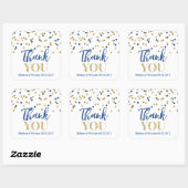 Navy Blue Gold Confetti bruiloft gunst Labels (Vel)