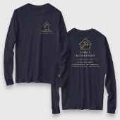 Navy Blue Gold Contractor Home Repair Work T-shirt