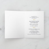 Navy Blue & Gold Elegance Memorial Service Uitgeno Feestdagen Kaart (Binnen)