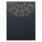 Navy Blue Gold Elegant Mandala Tafelkleed (Voorkant)