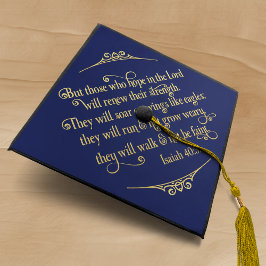 Navy Blue Gold Foil Christelijk Verse Isaiah 40