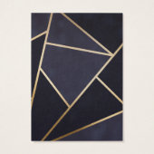 Navy Blue Gold Geometric Earring Display Card Visitekaartje (Achterkant)