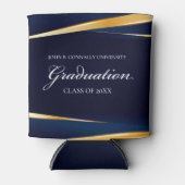 Navy Blue Gold Geometric Formal Gradual Party Blikjeskoeler (Voorkant)