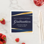 Navy Blue Gold Geometric Formal Gradual Party Servet (Insitu)
