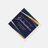 Navy Blue Gold Geometric Formal Gradual Party Servet (Hoek)