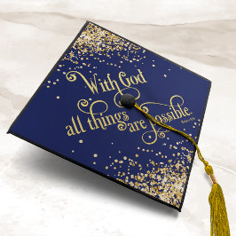 Navy Blue Gold Glitter Alles is mogelijk