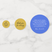 Navy Blue Gold Glitter Dust Afstuderen Bedankt Confetti (Voorkanten)