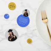 Navy Blue Gold Glitter Dust Afstuderen Bedankt Confetti (Groep)