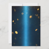 Navy Blue Gold Glitter Photo 60th Birthday Party Kaart (Achterkant)