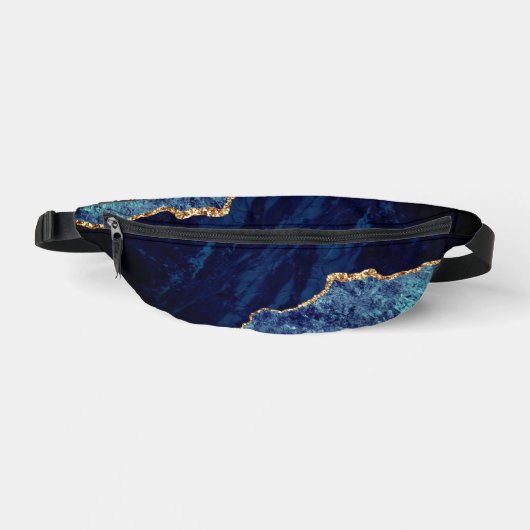 Navy Blue Gold Glitter Sparkle Fanny Pack Heuptasje (Voorkant)