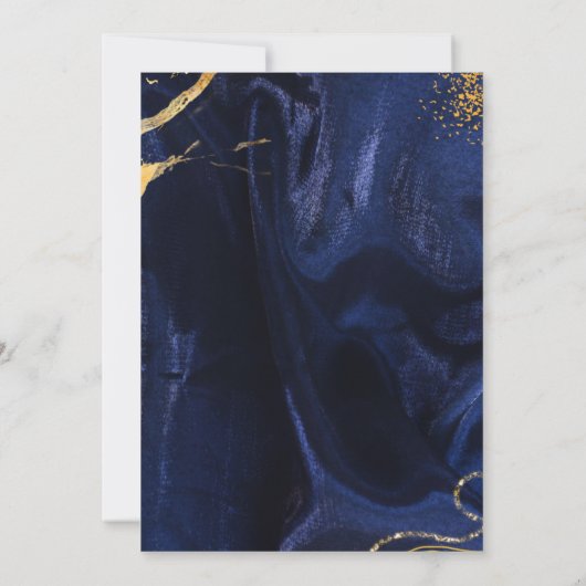 Navy Blue Gold Glitter Surprise 60e verjaardag Kaart (Achterkant)