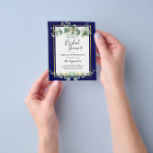 NAVY BLUE GOLD Greenery Eucalyptus VRIJGEZELLENFEE Flyer (Hand)