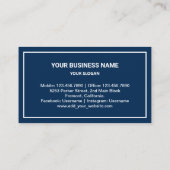 Navy Blue Gold Home Apparaten Reparatie Visitekaartje (Achterkant)