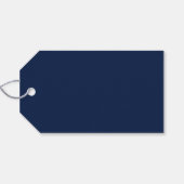 Navy Blue Gold Law School Afstudeerfeest Cadeaulabel (Achterkant Horizontaal)