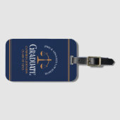 Navy Blue Gold Law School gepersonaliseerd Afstude Bagagelabel (Voorkant (horizontaal))