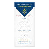 Navy Blue Gold Masonic Installation-Sjablonen Reclamekaart (Voorkant)