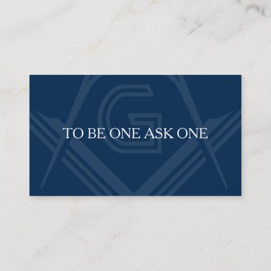 Navy Blue Gold Masonic-visitekaartje Visitekaartje (Achterkant)