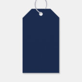 Navy Blue Gold Medische School Afstudeerfeest Cadeaulabel (Achterkant)
