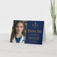 Navy Blue Gold Osteopathic Afstuderen Foto