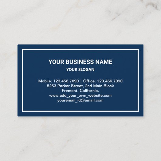 Navy Blue Gold Pest Control Service Visitekaartje (Achterkant)