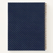 Navy Blue Gold Polka Dot Glitter Recipe Notitieboe Notitieboek (Achterkant)
