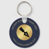 Navy Blue & Gold-promotiemiddel met Logo Sleutelhanger (Voorkant)