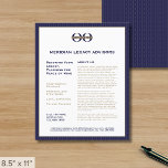 Navy Blue Gold Promotionele Flyer met Logo<br><div class="desc">Een eenvoudige aangepaste marine blauw en goud business flyer sjabloon in een moderne minimalistische stijl die gemakkelijk kan worden bijgewerkt met uw bedrijf logo,  contactgegevens en aangepaste flyer tekst. Ideaal voor marketingproducten,  services,  promoties,  prijzen voor evenementen en meer. Perfect voor zakelijke professionals die hun merkaanwezigheid willen verbeteren.</div>