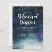 Navy Blue Gold-repetitie Kaart (Voorkant)