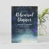 Navy Blue Gold-repetitie Kaart (Staand voorkant)