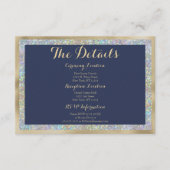 Navy blue gold silver holographic Details Kaart (Voorkant)