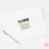 Navy Blue Gold Sneeuwvlok Winter bruiloft Stickers (Envelop)