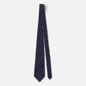 Navy Blue Gold Star-patroonwerk, Afstuderen Mannen Stropdas (Voorkant)