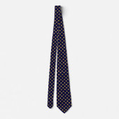 Navy Blue Gold Star-patroonwerk, Afstuderen Mannen Stropdas (Achterkant)