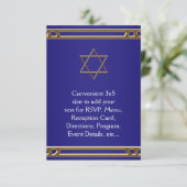 Navy Blue Gold Star van David RSVP All Purpose (Staand voorkant)