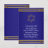 Navy Blue Gold Star van David RSVP All Purpose (Voorkant / Achterkant)