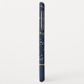 Navy Blue - Gold Stars Celestial Monogram Case-Mate iPhone Case (Achterkant/links)
