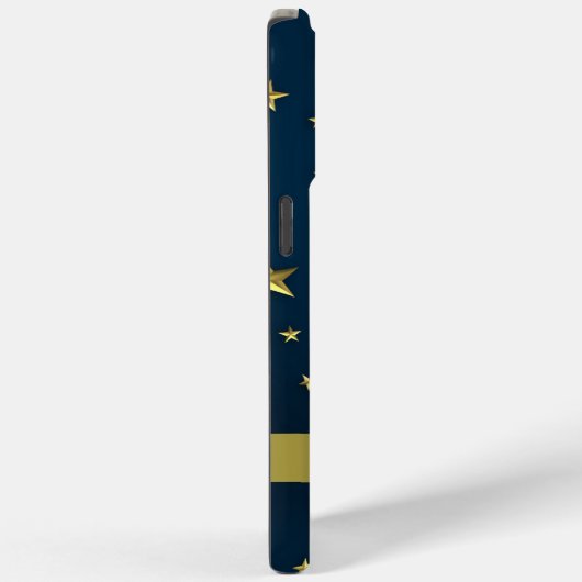 Navy Blue Gold Stars Gepersonaliseerde naam Case-Mate iPhone Case (Achterkant / Rechts)