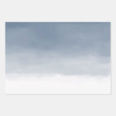 Navy Blue Gold Stars Sky Waterverf Inpakpapier Vel (Voorkant 3)