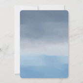 Navy Blue Gold Stars Sky Waterverf Kaart (Achterkant)