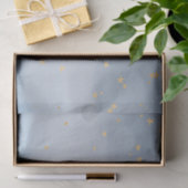 Navy Blue Gold Stars Sky Waterverf Tissuepapier (Geschenk)