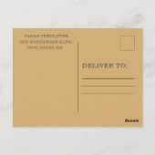 Navy Blue Gold String Lights Engagement Party Briefkaart (Achterkant)