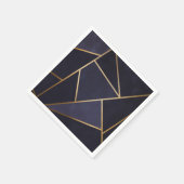 Navy Blue Gold Triangles Geometric Elegant Classy Servet (Hoek)