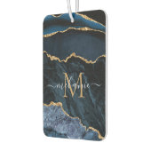 Navy Blue Gold Uw brief en naam Air Freshener Luchtverfrisser (Links)