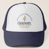 Navy Blue Gold Veterinaire School Afstuderen Custo Trucker Pet (Voorkant)