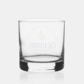 Navy Blue Gold Veterinaire School Afstuderen Custo Whisky Glas (Achterkant)