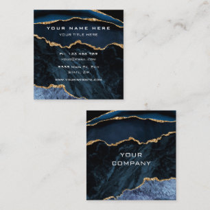 Navy Blue Gold Visitekaartje Ontwerp uw eigen