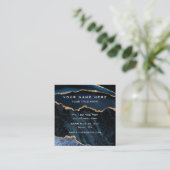 Navy Blue Gold Visitekaartje Ontwerp uw eigen (Staand voorkant)
